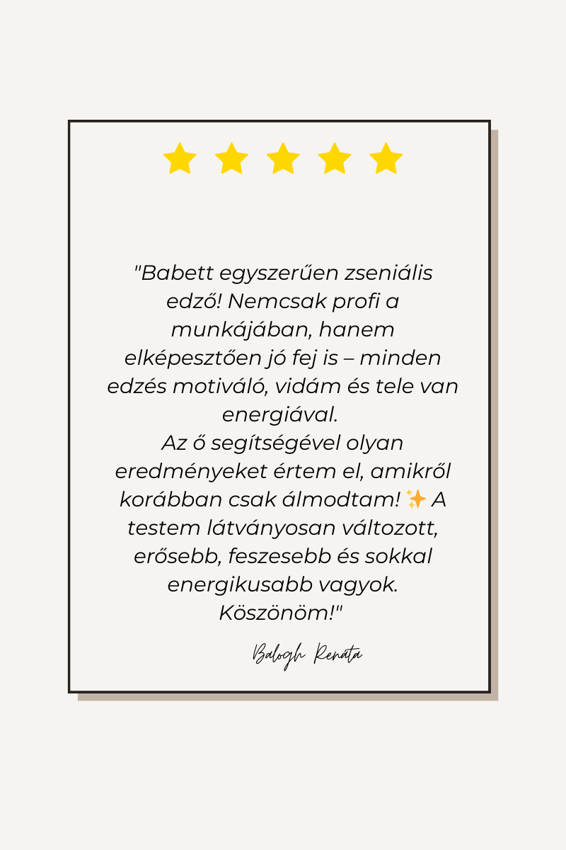 Pozitív visszajelzés life coaching és testformálás eredményeiről