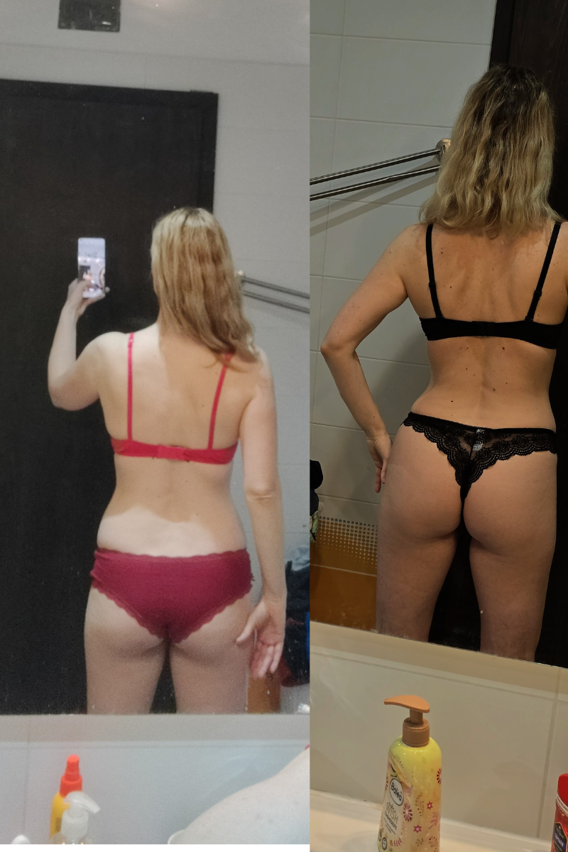 fitness átalakulás online edzésprogram eredménye